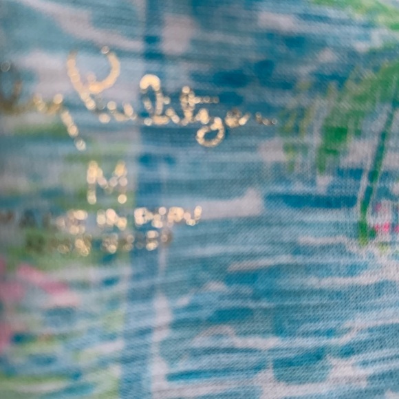 EUC Lilly Pulitzer Etta V Neck Tee - Picture 2 of 3